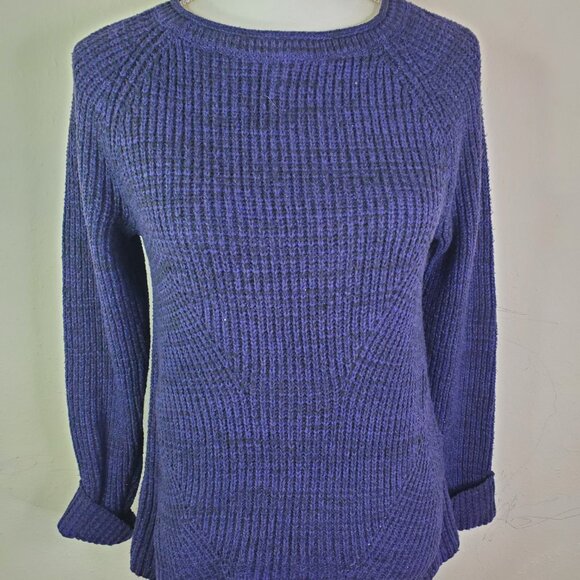 Style & Co Womens Purple Knit Crew Sweater PM - Picture 4 of 10